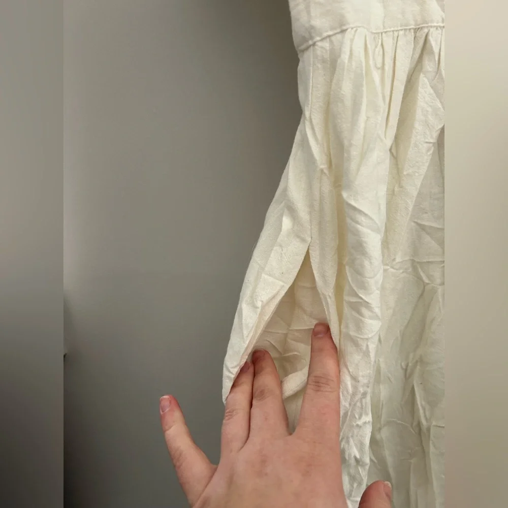 Gorgeous Ethereal Trf Collection For Zara White Linen Dress Summer cottagecore - Picture 7 of 12